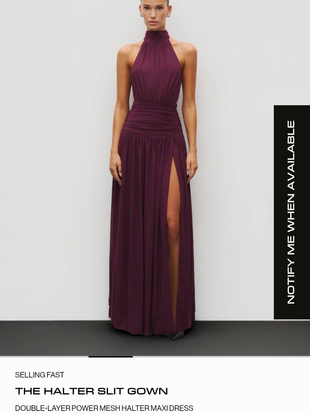 Heiress Beverly Hills Halter Slit Gown